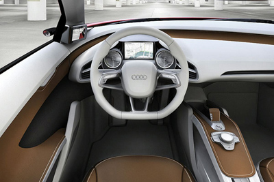 Audi R8 e-Tron electric powered concept car interior