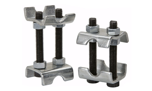Lower car coil spring clamps